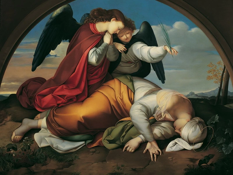 1795-Johann Evangelist Scheffer von Leonhardshoff - La Santa Cecilia morta (versione viennese) - 5327 - Galleria austriaca Belvedere